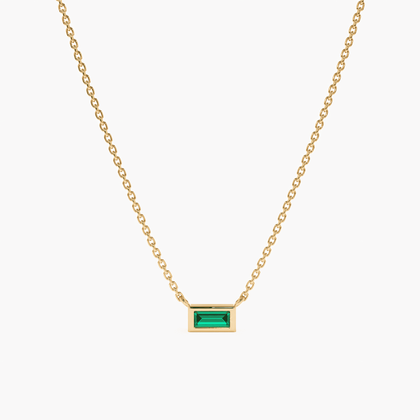 Minimalist Emerald Pendant