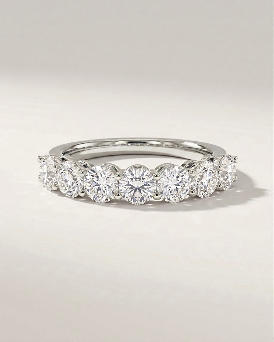 Round Cut Half Eternity