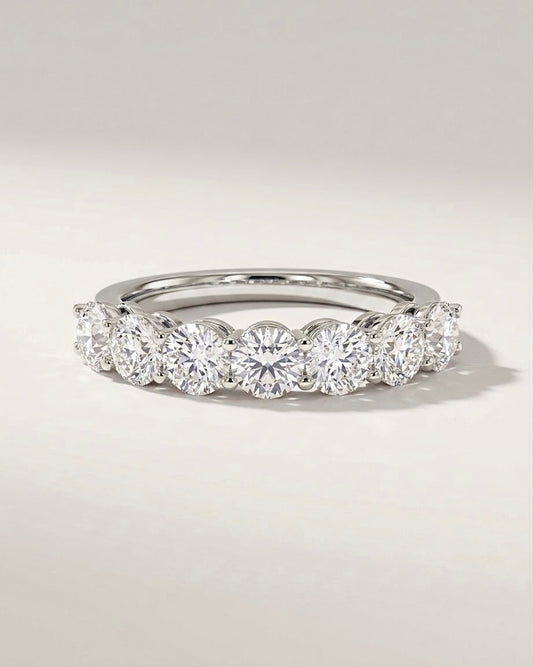 Round Cut Half Eternity