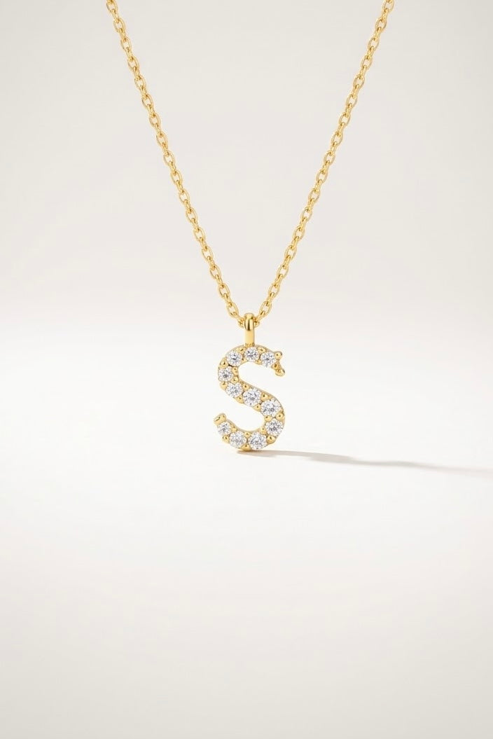 Iced Initial Necklace