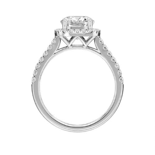 Elongated Cushion Halo Ring
