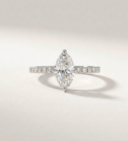 Marquise Cut Ring Crusted Band