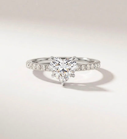 Heart Solitaire Ring