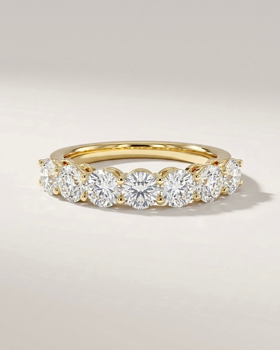 Round Cut Half Eternity