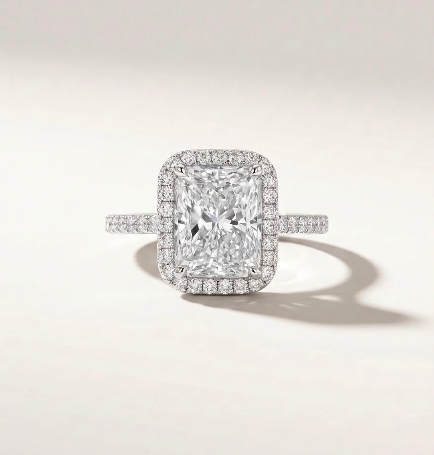 Halo Radiant Cut Ring