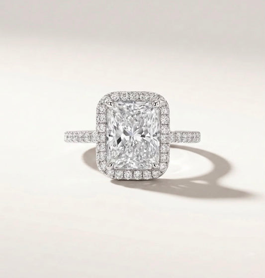 Halo Radiant Cut Ring