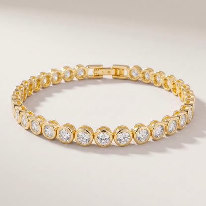 Round Bezel Tennis Bracelet