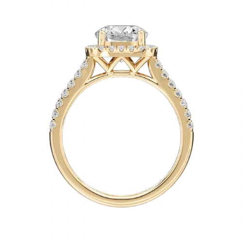 Elongated Cushion Halo Ring