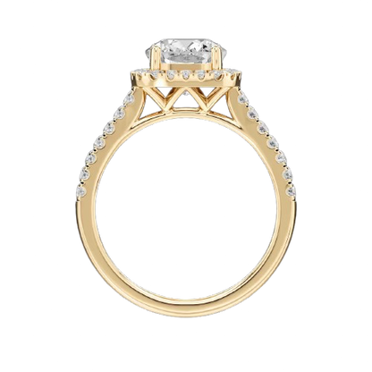 Elongated Cushion Halo Ring