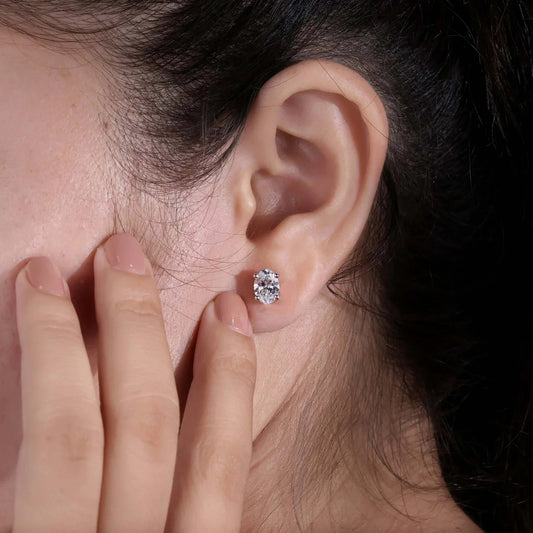 Oval Cut Studs