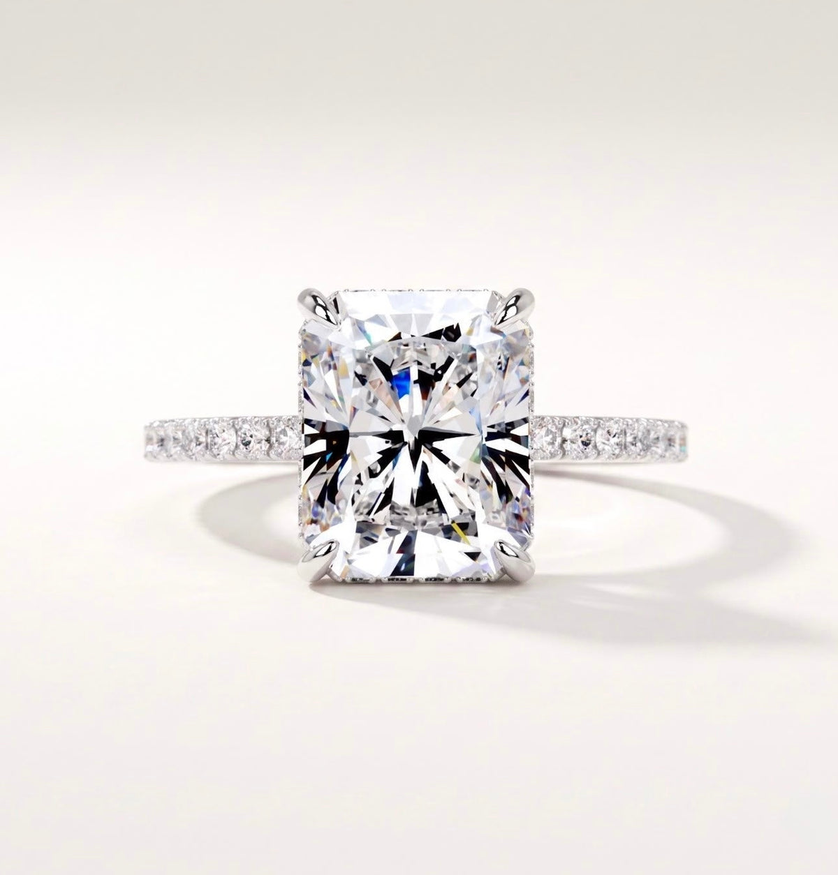 Hidden Halo Radiant Cut Ring
