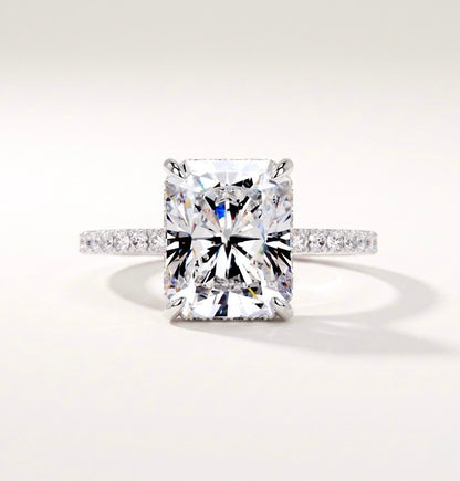 Hidden Halo Radiant Cut Ring