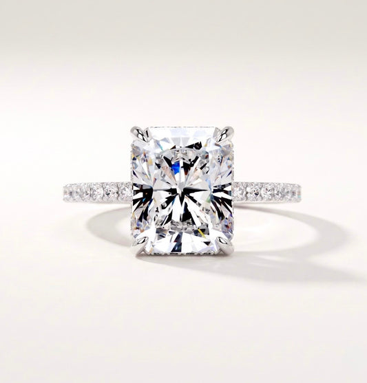 Hidden Halo Radiant Cut Ring