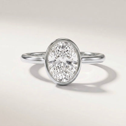 Bezel Oval Solitaire Ring