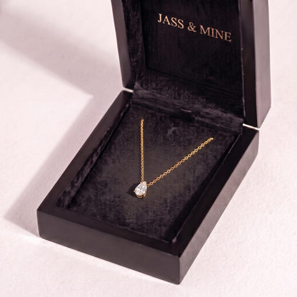 Pear Solitaire Necklace