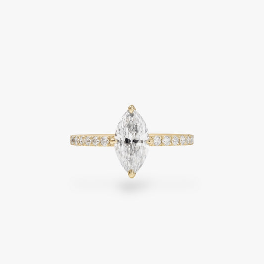 Marquise Cut Ring Crusted Band