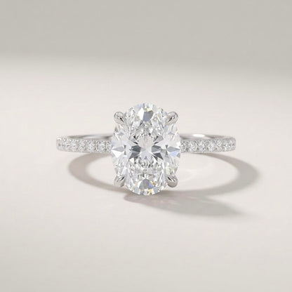 Oval Cut Crusted Band