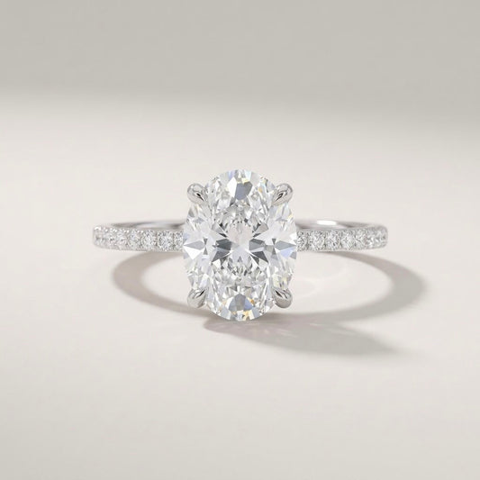 Oval Cut Crusted Band