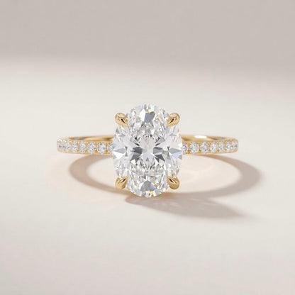 Oval Cut Crusted Band