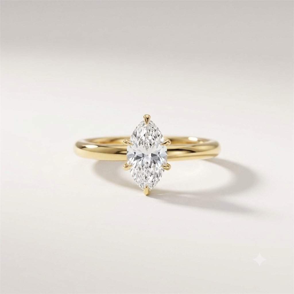 Marquise Cut Solitaire