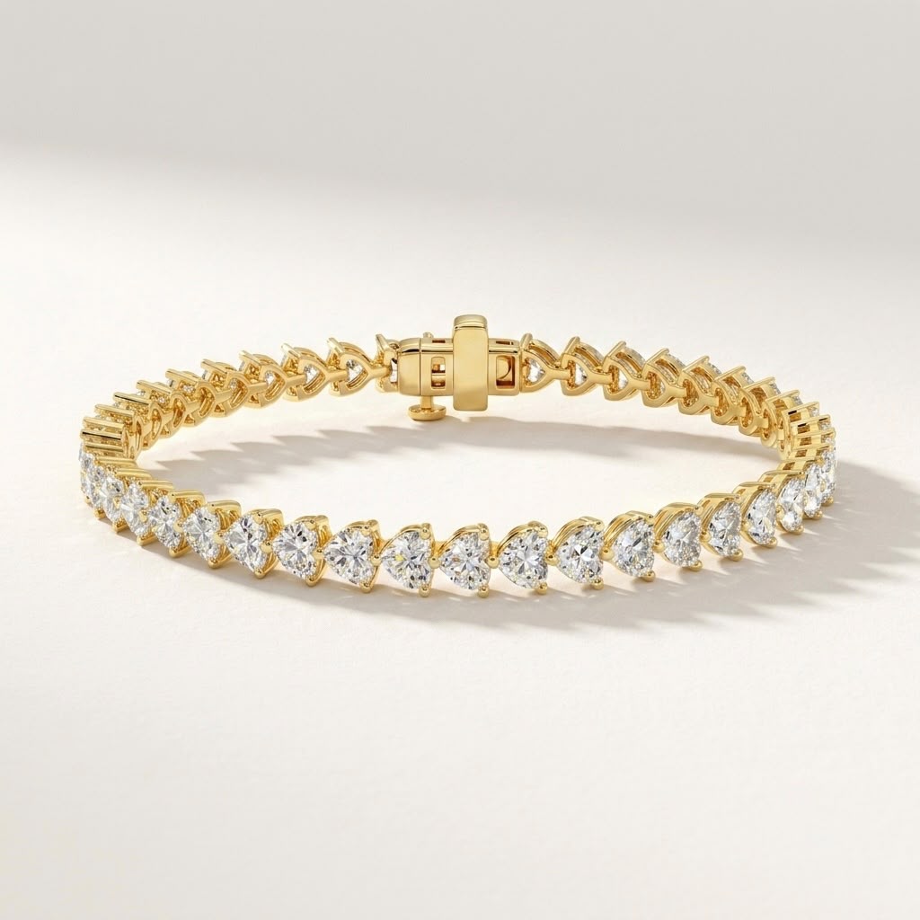 Heart Tennis Bracelet