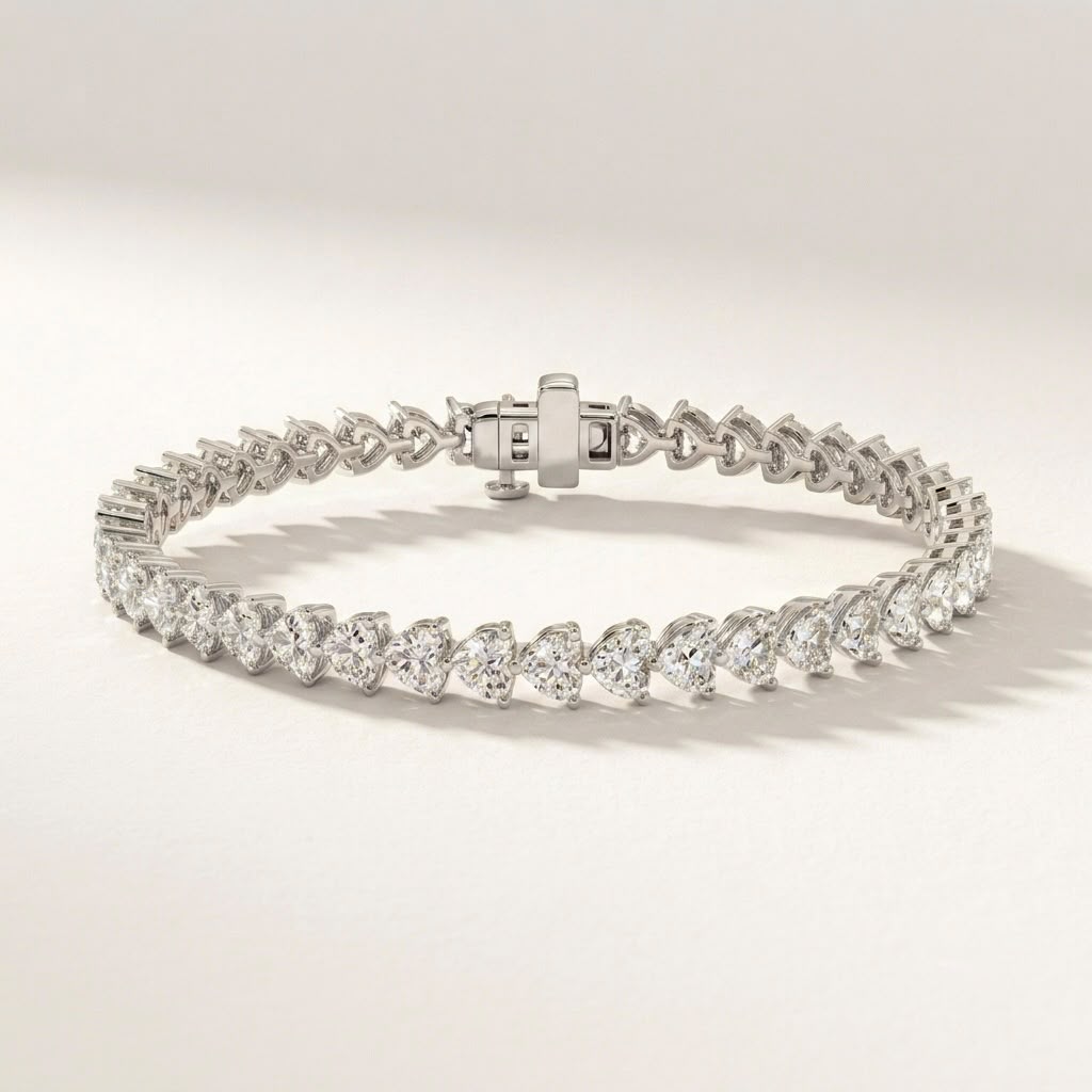 Heart Tennis Bracelet