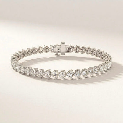 Heart Tennis Bracelet