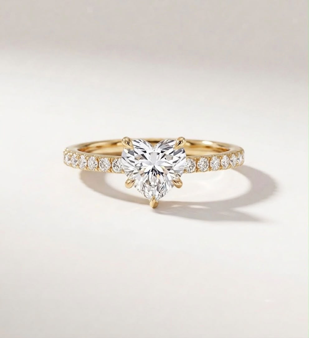 Heart Solitaire Ring