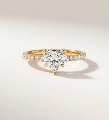 Heart Solitaire Ring