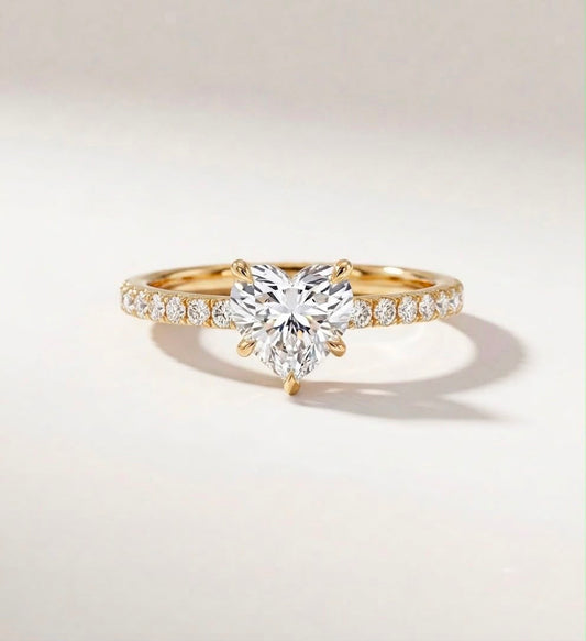 Heart Solitaire Ring