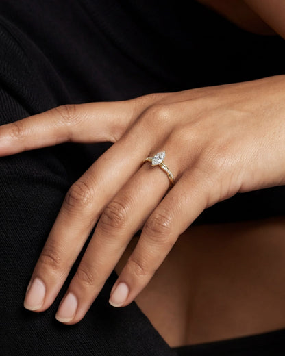 Marquise Cut Twisted Ring