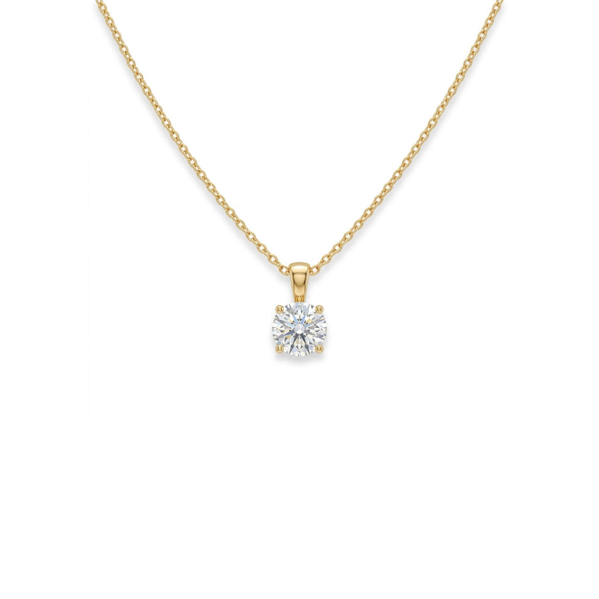 Round Solitaire Pendant