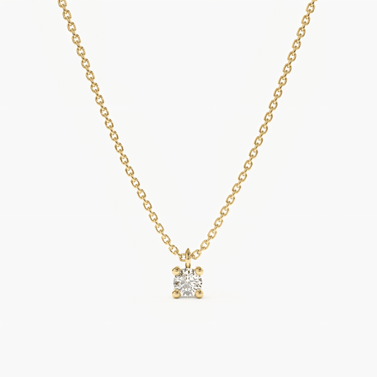 Round Solitaire Pendant