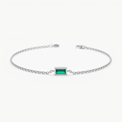 Minimalist Emerald Bracelet