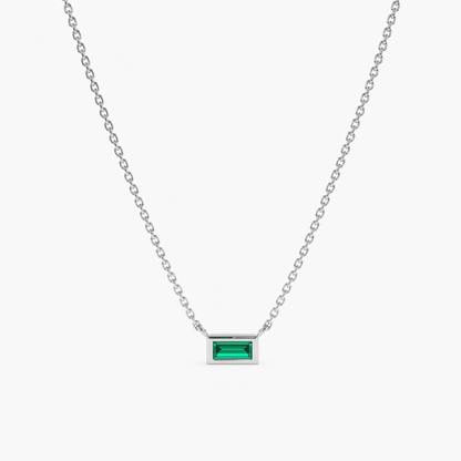Minimalist Emerald Pendant