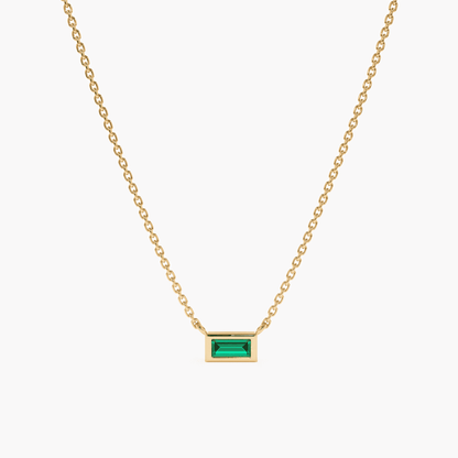 Minimalist Emerald Pendant