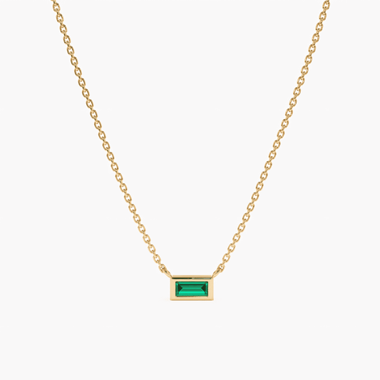 Minimalist Emerald Pendant