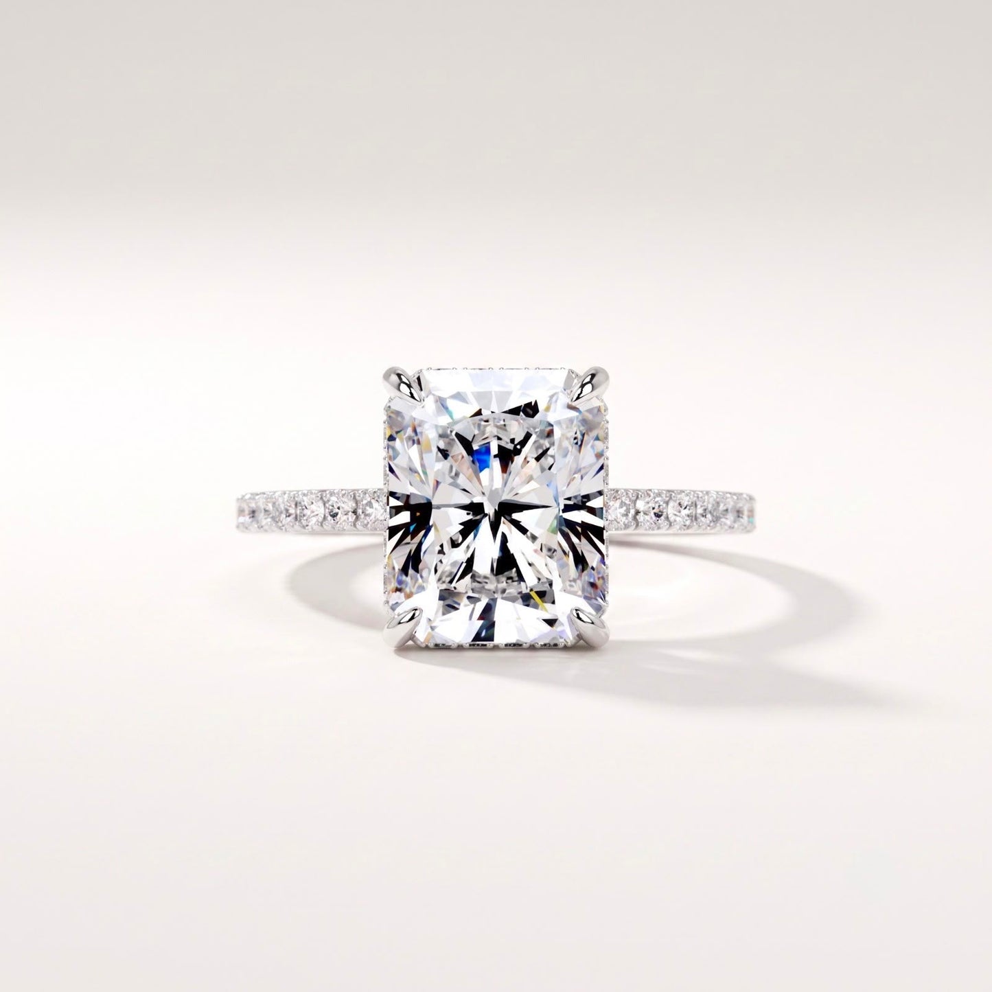 Hidden Halo Radiant Cut Ring