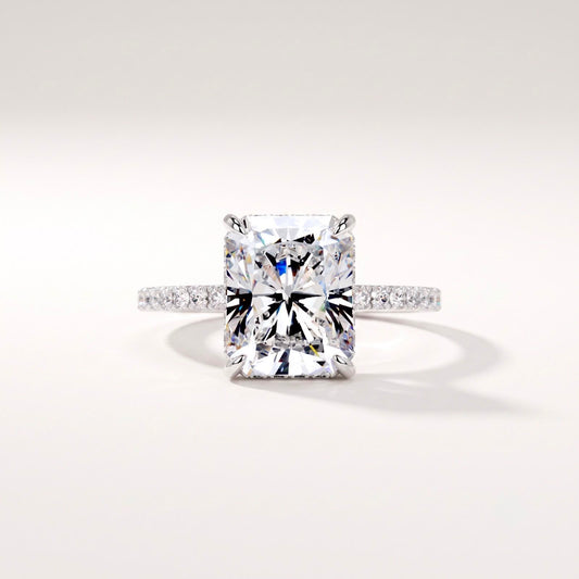 Hidden Halo Radiant Cut Ring